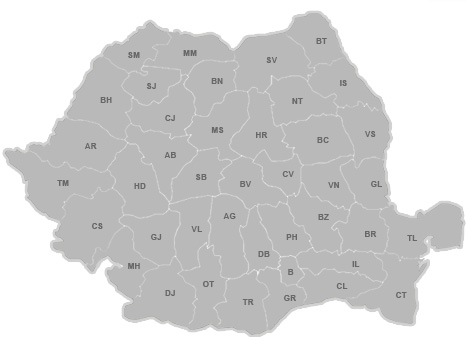 Harta Romaniei - Judete